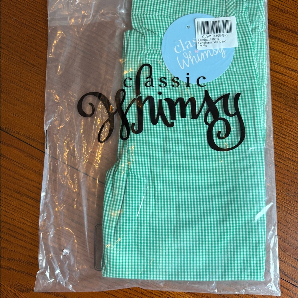 Green Gingham Pants